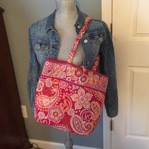 Vera Bradley Tote Bag-Raspberry Fizz